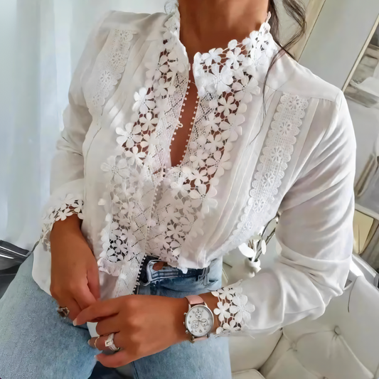 Ida Blomsterbluse med Lace